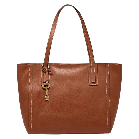 Fossil Bags Fossil Emma Tote Leather Shoulder Bag Double Handle Purse Brown Poshmark